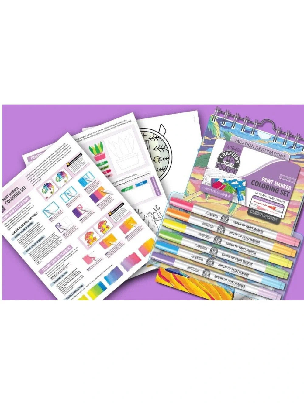 Crafter's Closet Watercolor Pencil Set with Sketchbook